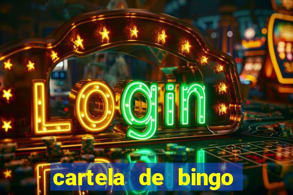 cartela de bingo pra imprimir